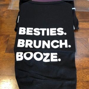 NWT Dog Sweater Shirt Top Designer New with Tags - Besties Brunch Booze S M